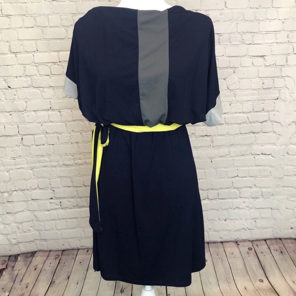 Forever 21 Dresses & Skirts - Blue dress with yellow tie at waist